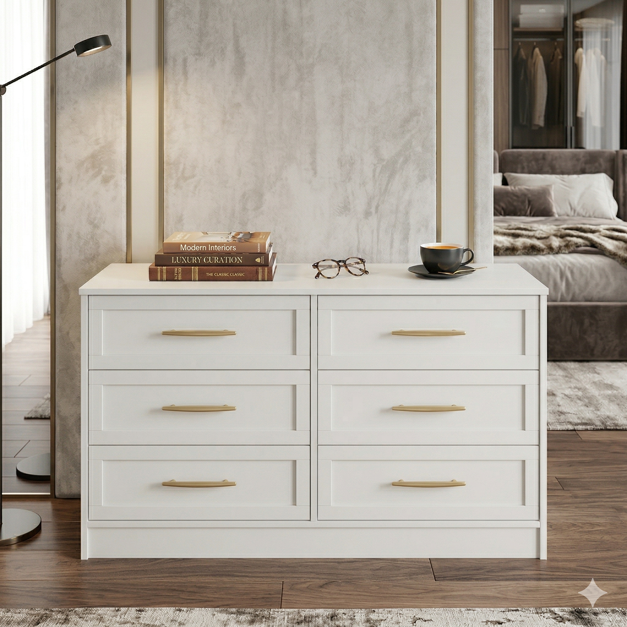 Zenith Chest 6 Drawer White